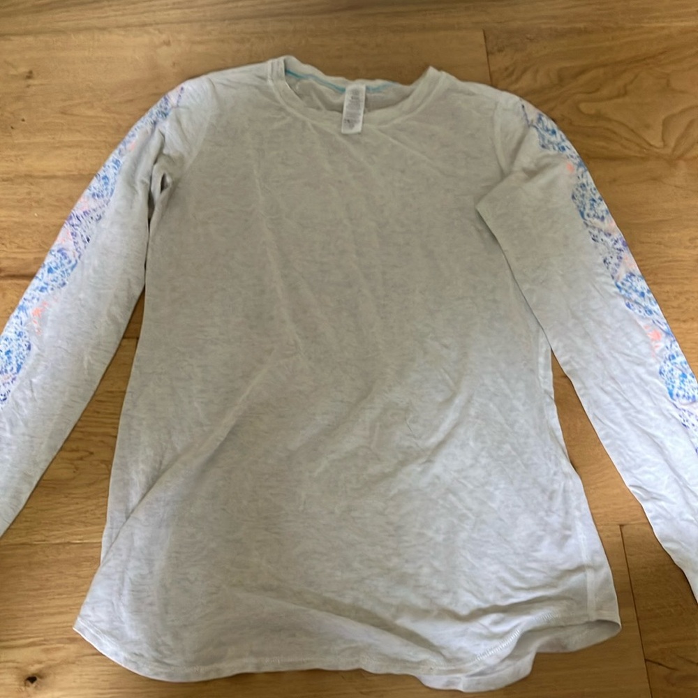 Ivivva Blue and White Long Sleeve Tee